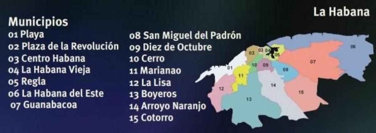 hartă a statului Cuba