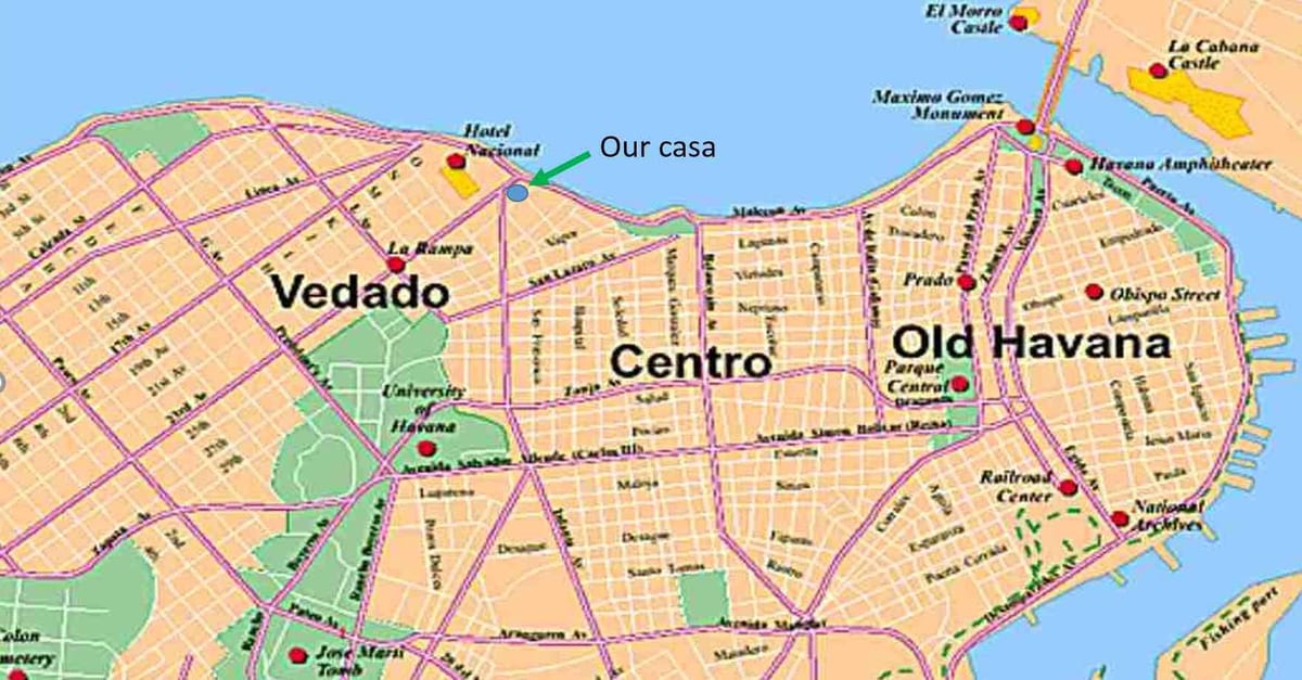 harta vedado, Havana Cuba