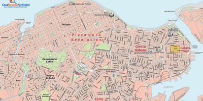 Harta strada din old Havana, Cuba