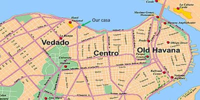 Harta Havana cartiere