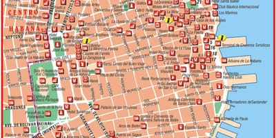 Orașul vechi Havana hartă