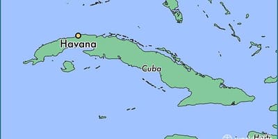 Havana, Cuba pe harta
